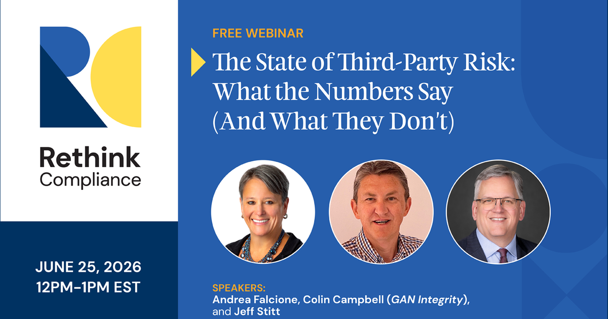 GAN Integrity and Rethink Compliance TPRM Survey